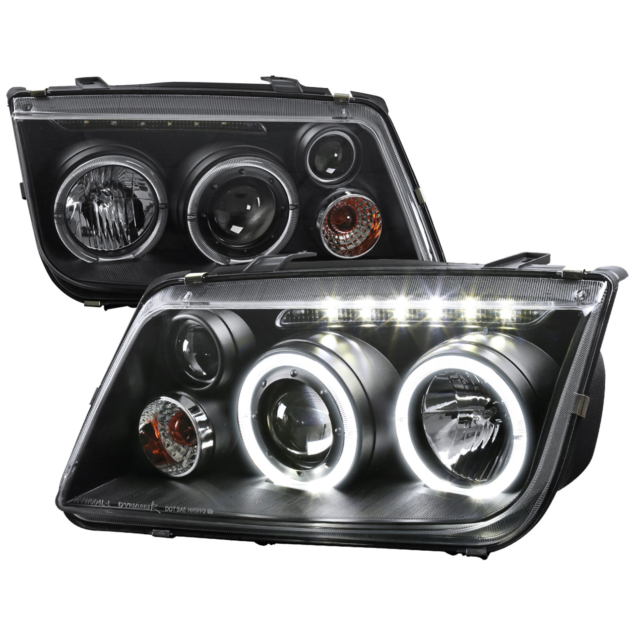 1999-2005 Volkswagen Jetta/Bora Mk4 Dual Halo Projector Headlights