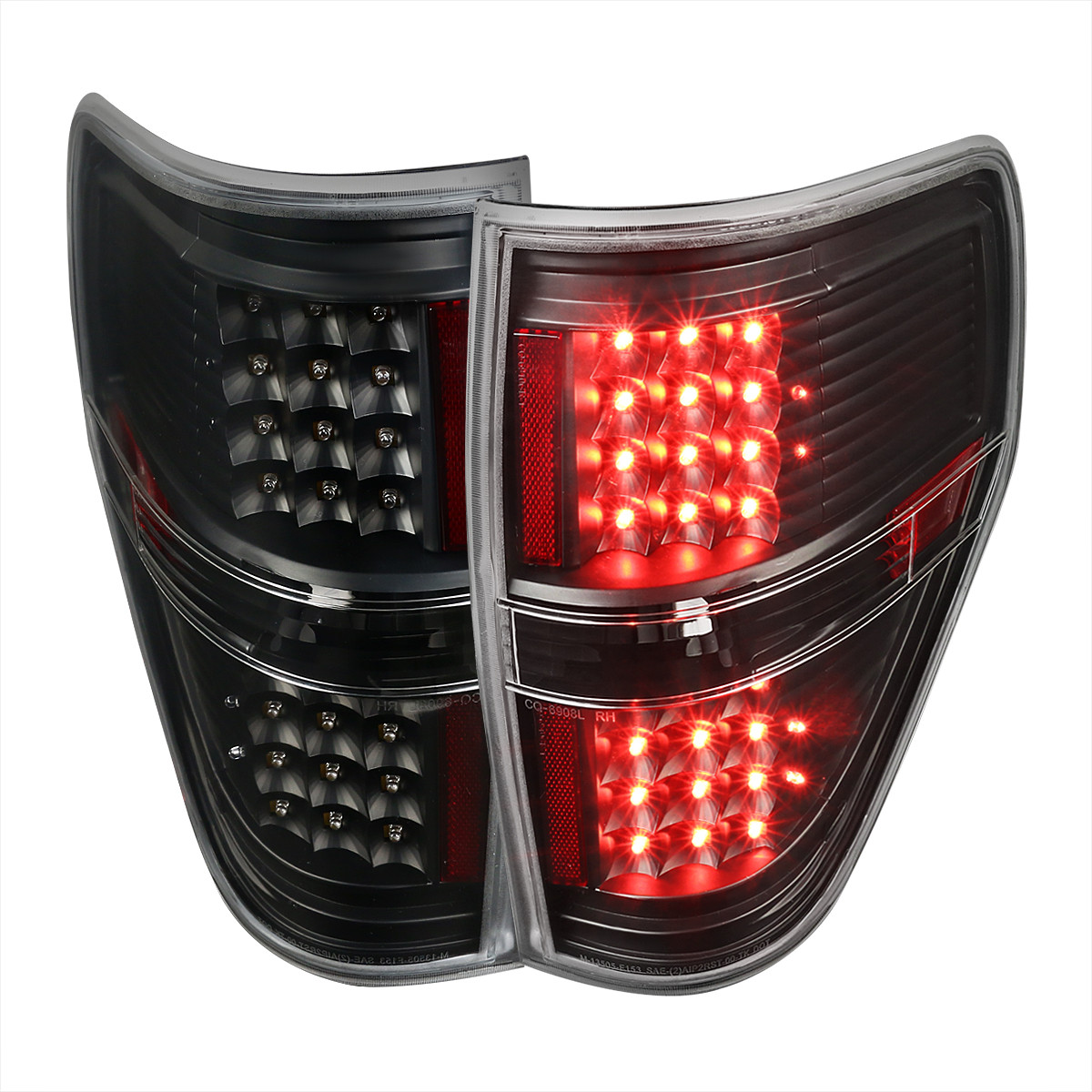 2009-2014 Ford F-150 LED Tail Lights - OZ (Matte Black Housing