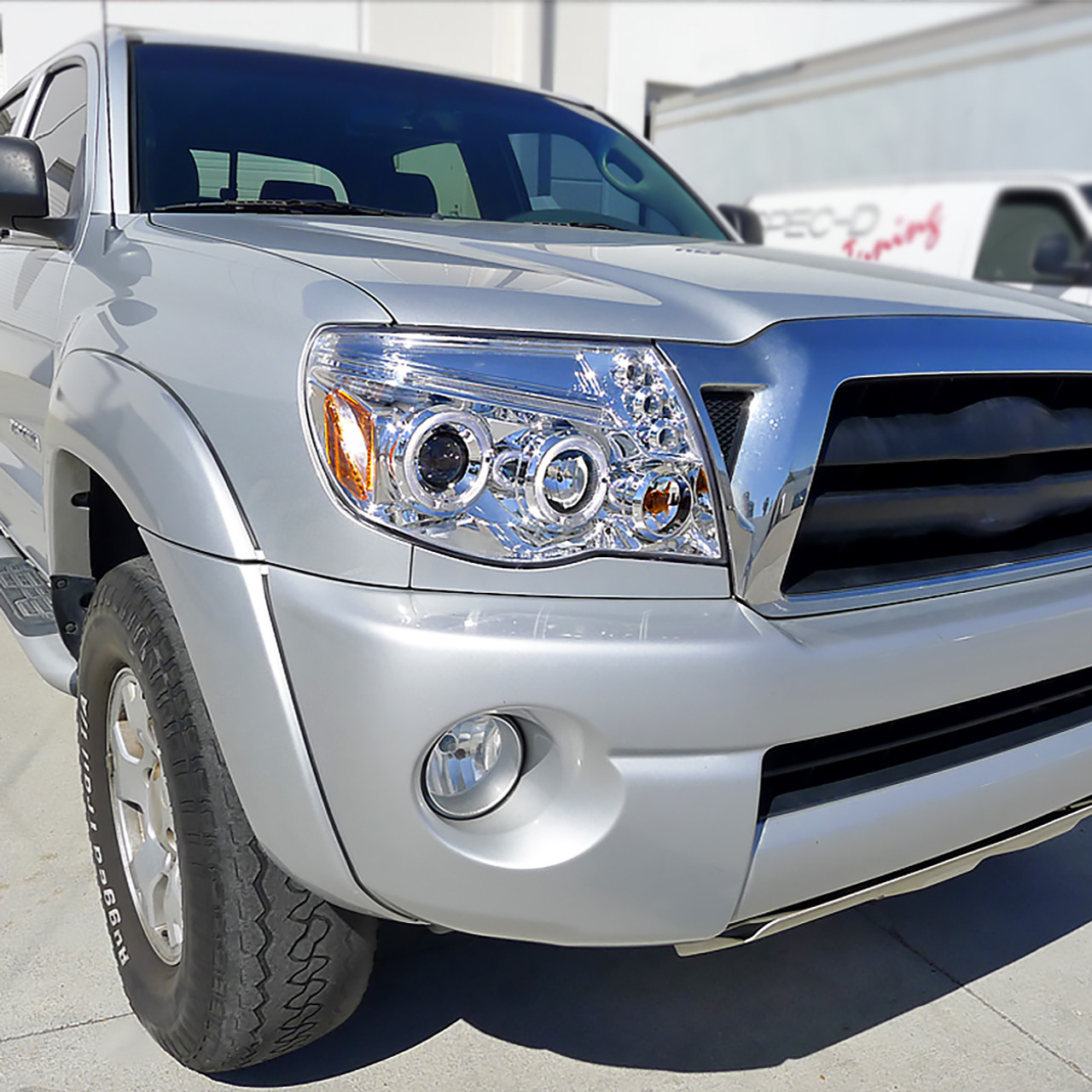 2005-2011 Toyota Tacoma Dual Halo Projector Headlights (Chrome