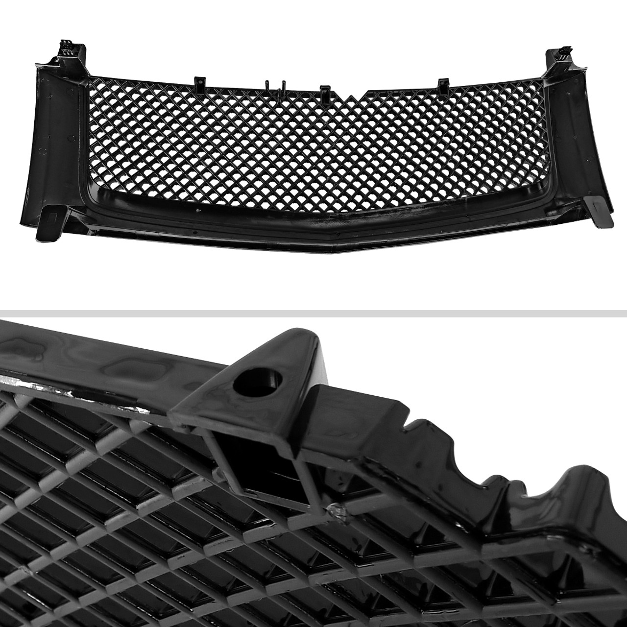 2002-2006 Cadillac Escalade Glossy Black ABS Mesh Grille - Spec-D
