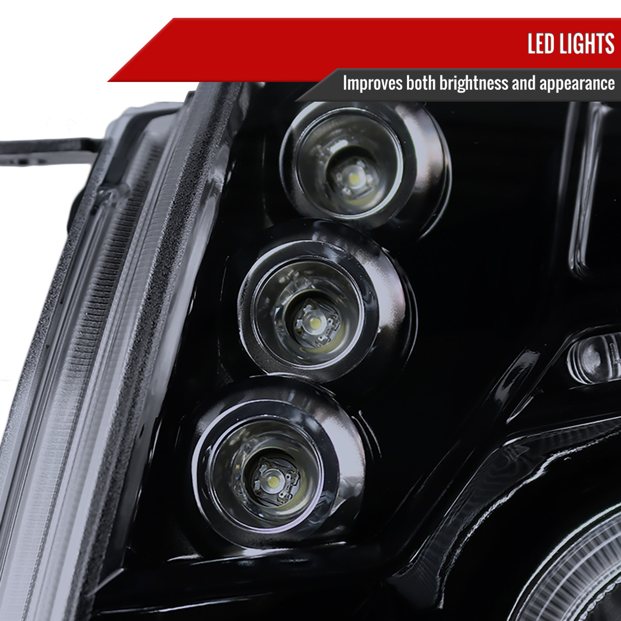 2005-2011 Toyota Tacoma Dual Halo Projector Headlights (Glossy