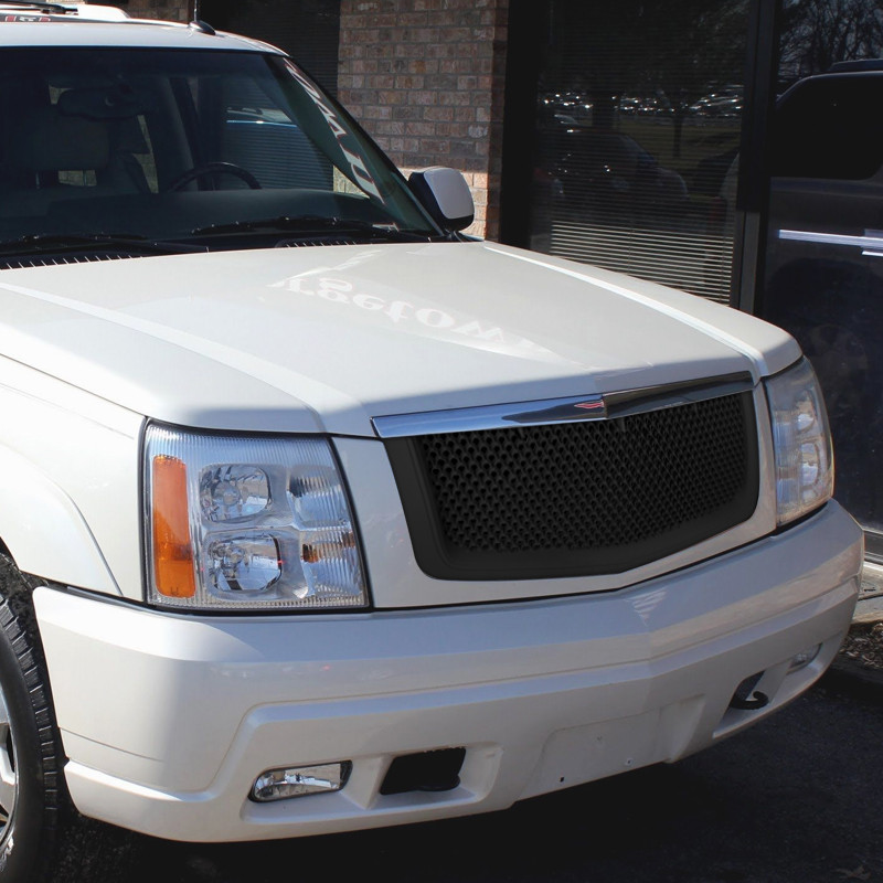 エスカレード　2004 スピードメーター　グリル　マッドブラック 2002-2006 Cadillac Escalade Black ABS Mesh Grille - Spec-D Tuning