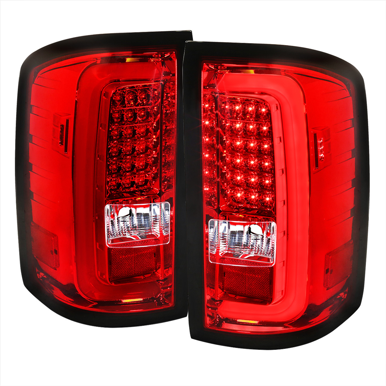 2014-2018 GMC Sierra 1500/2500HD/3500HD LED Tail Lights (Chrome