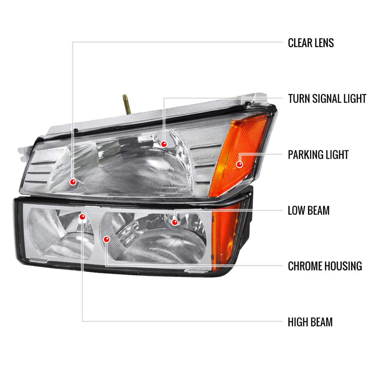 HEADLIGHTSDEPOTテールライトドライバ2002-2006 Chevrolet Avalanche