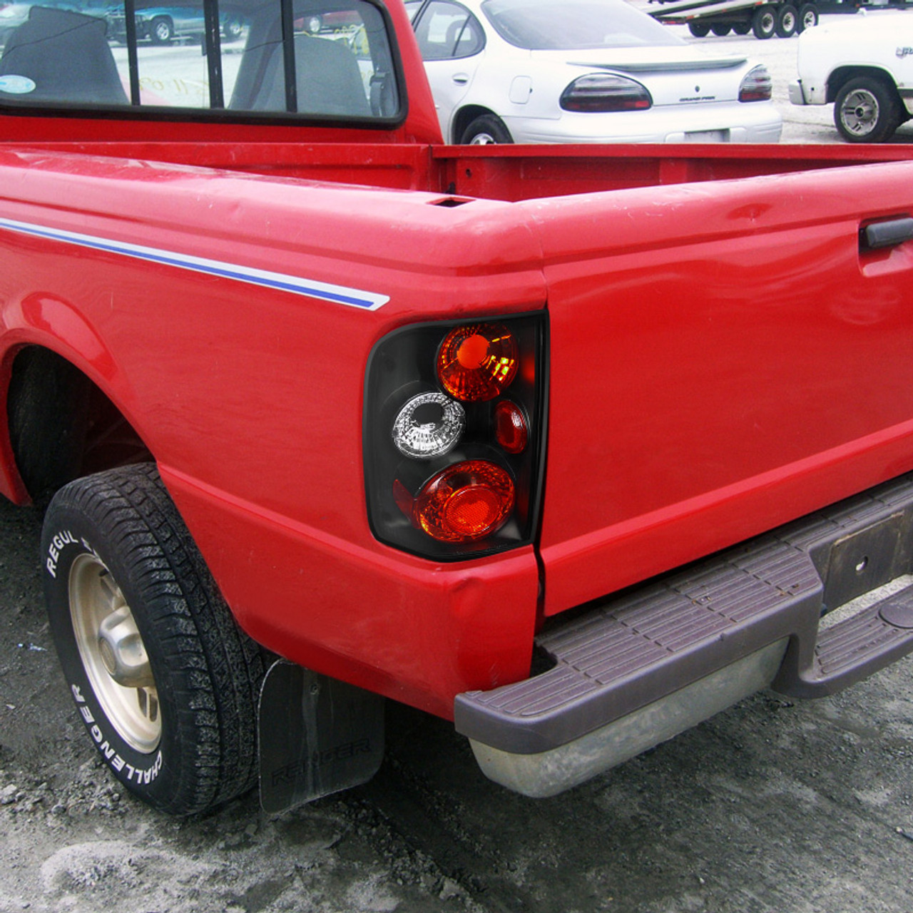 1993-1997 Ford Ranger Tail Lights (Matte Black Housing/Clear Lens