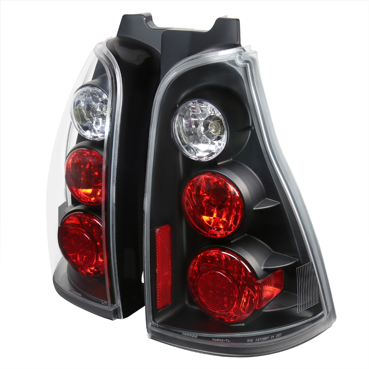 2003-2005 Toyota 4Runner Tail Lights (Matte Black Housing/Clear