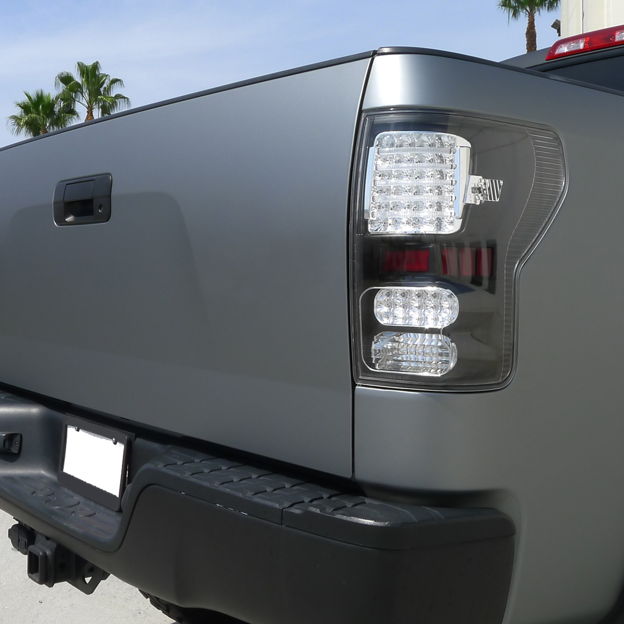 2007-2013 Toyota Tundra LED Tail Lights (Matte Black Housing/Clear