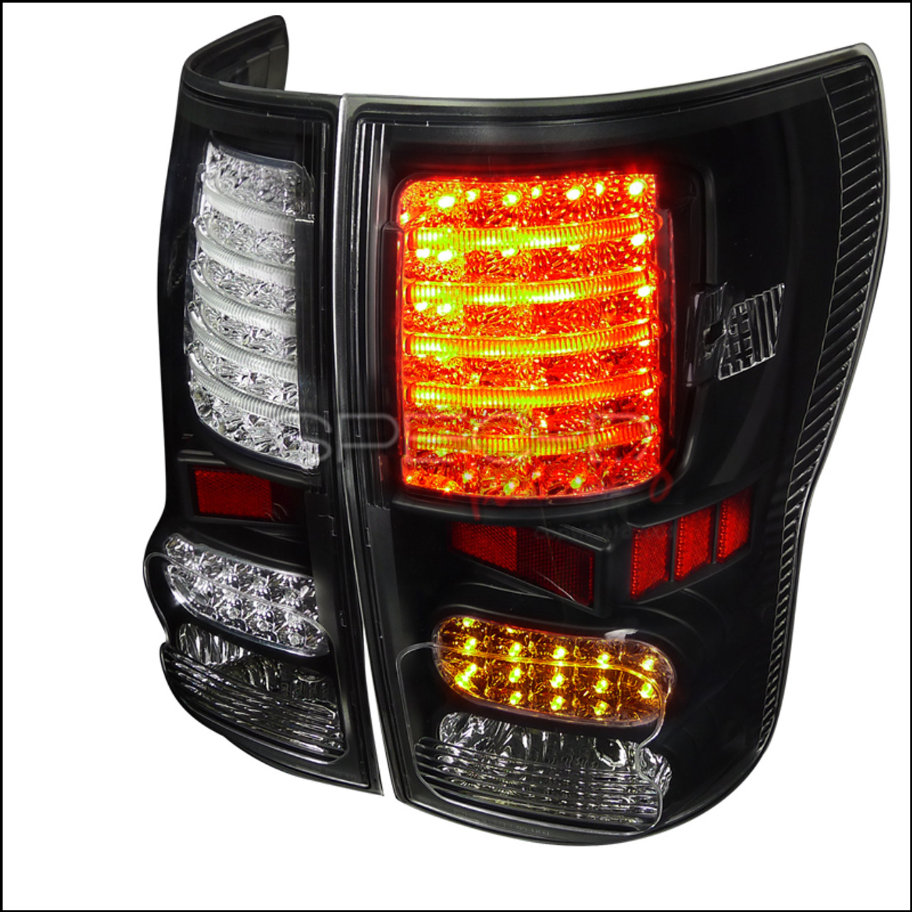 2007-2013 Toyota Tundra LED Tail Lights (Matte Black Housing/Clear