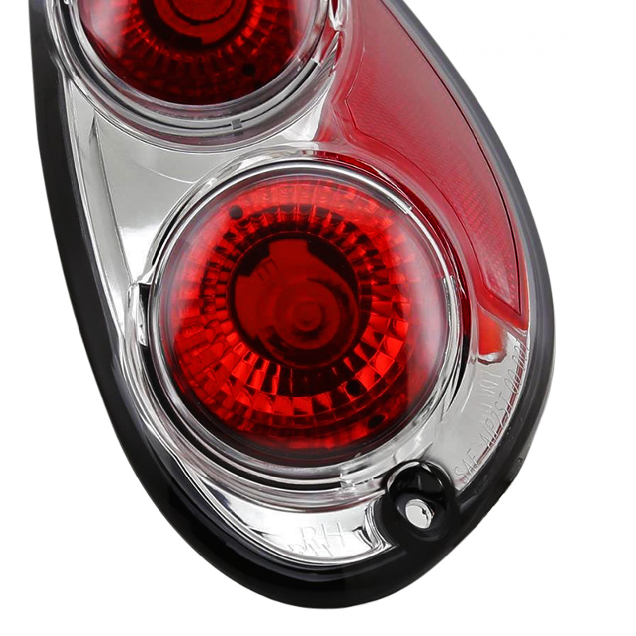 2001-2005 Chrysler PT Cruiser Tail Lights (Chrome Housing/Clear