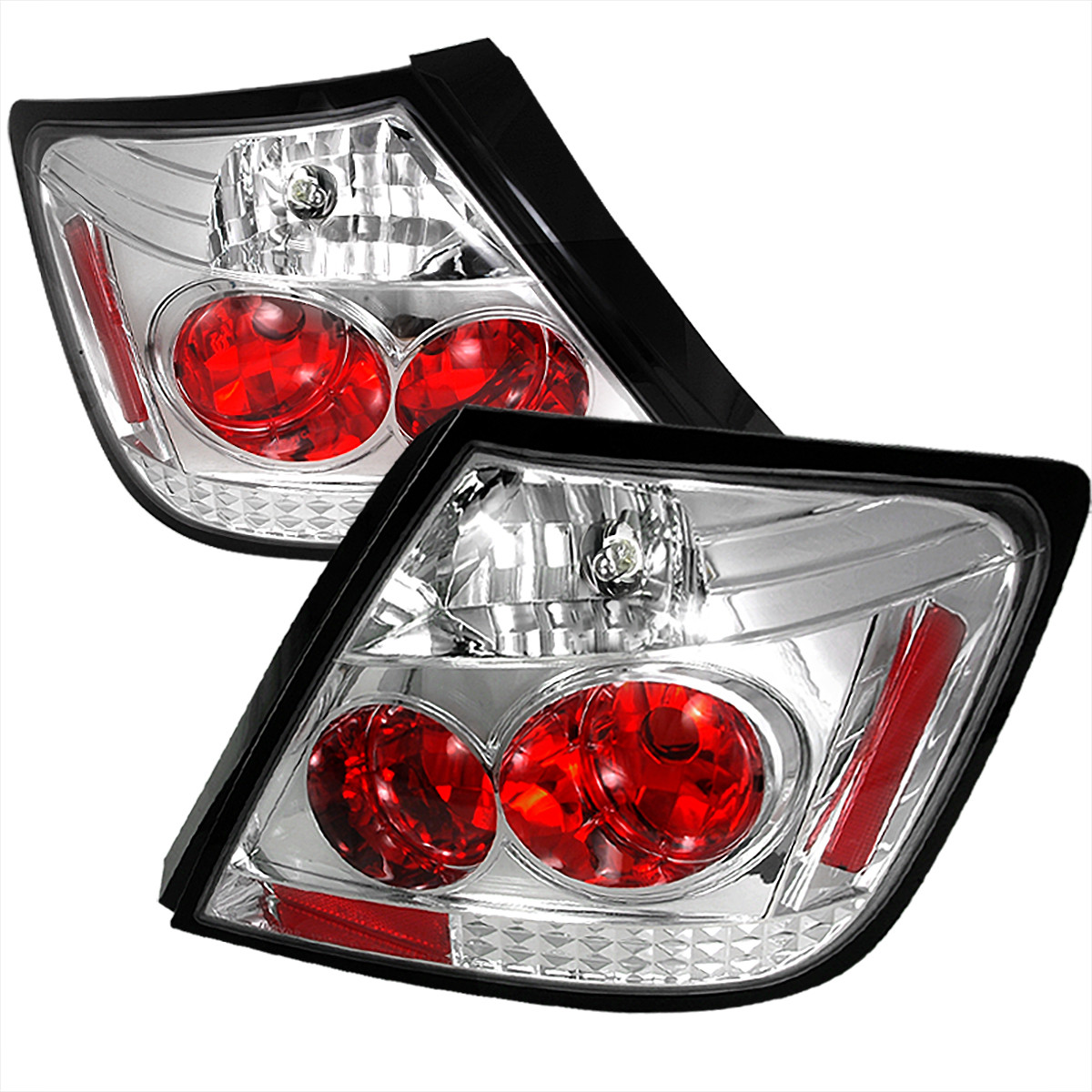 2004-2010 Scion tC Tail Lights (Chrome Housing/Clear Lens) - Spec