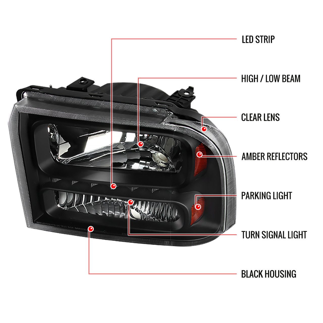 2005-2007 Ford F-250/F-350/F-450/F-550/Excursion Crystal