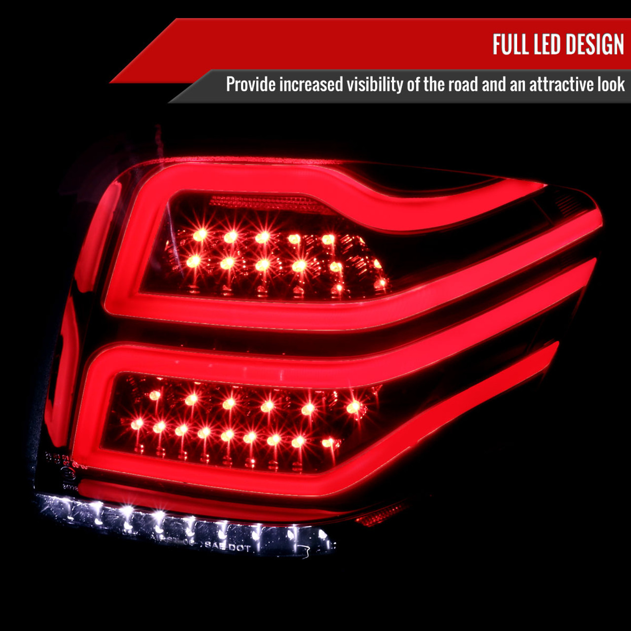 2006-2011 Mercedes Benz W164 ML Class LED Tail Lights (Jet Black