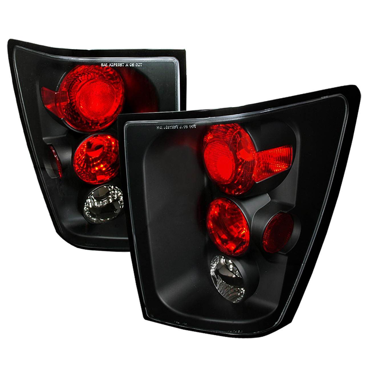 2005-2006 Jeep Grand Cherokee Tail Lights (Matte Black Housing