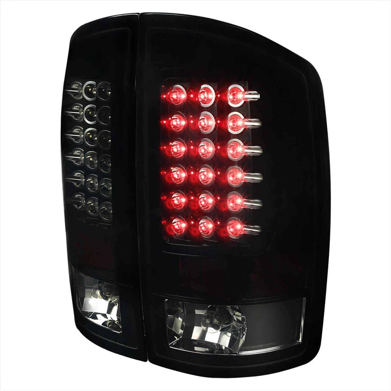 2002-2006 Dodge RAM LED Tail Lights (Glossy Black Housing/Smoke