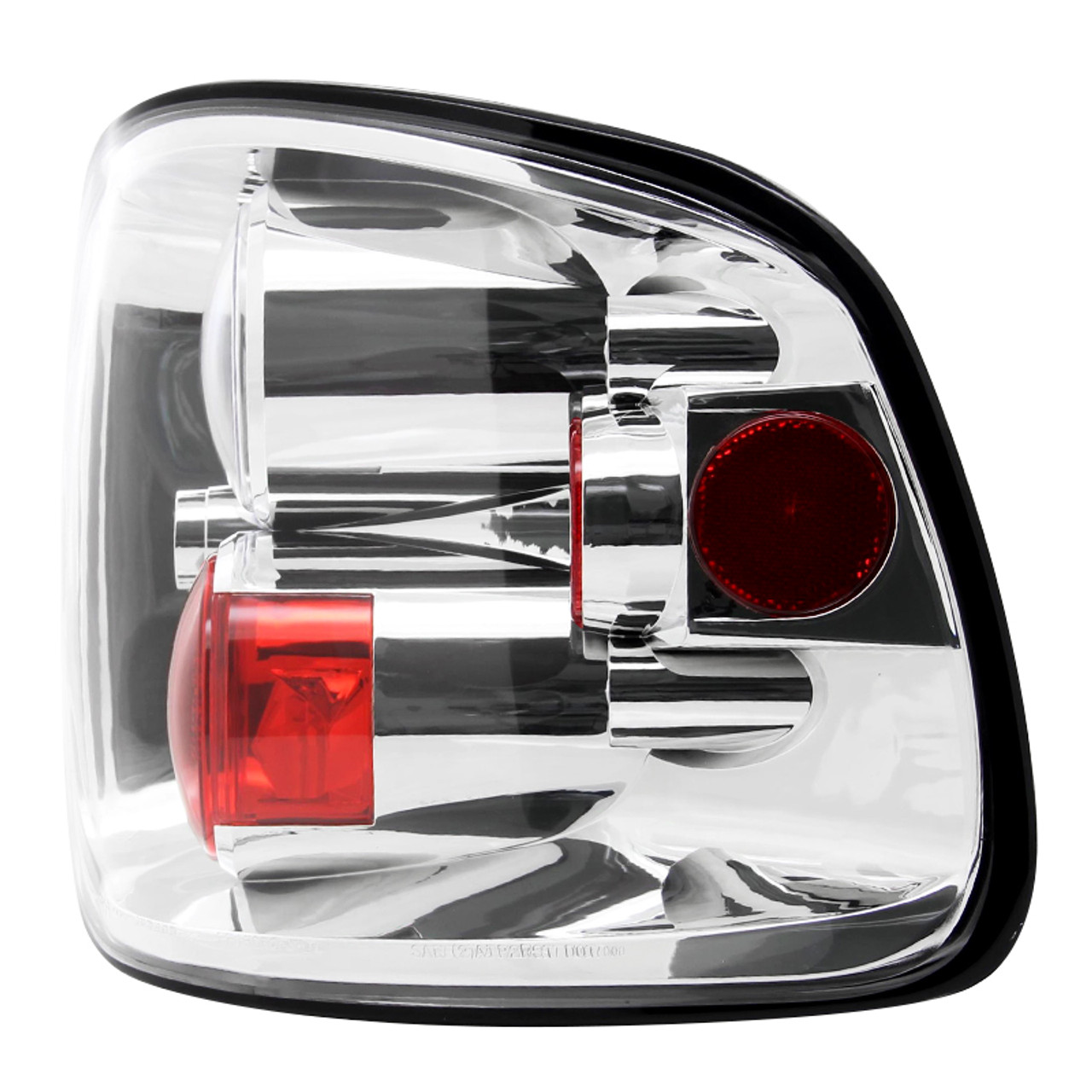 1997-2004 Ford F-150 Flareside Tail Lights (Chrome Housing/Clear