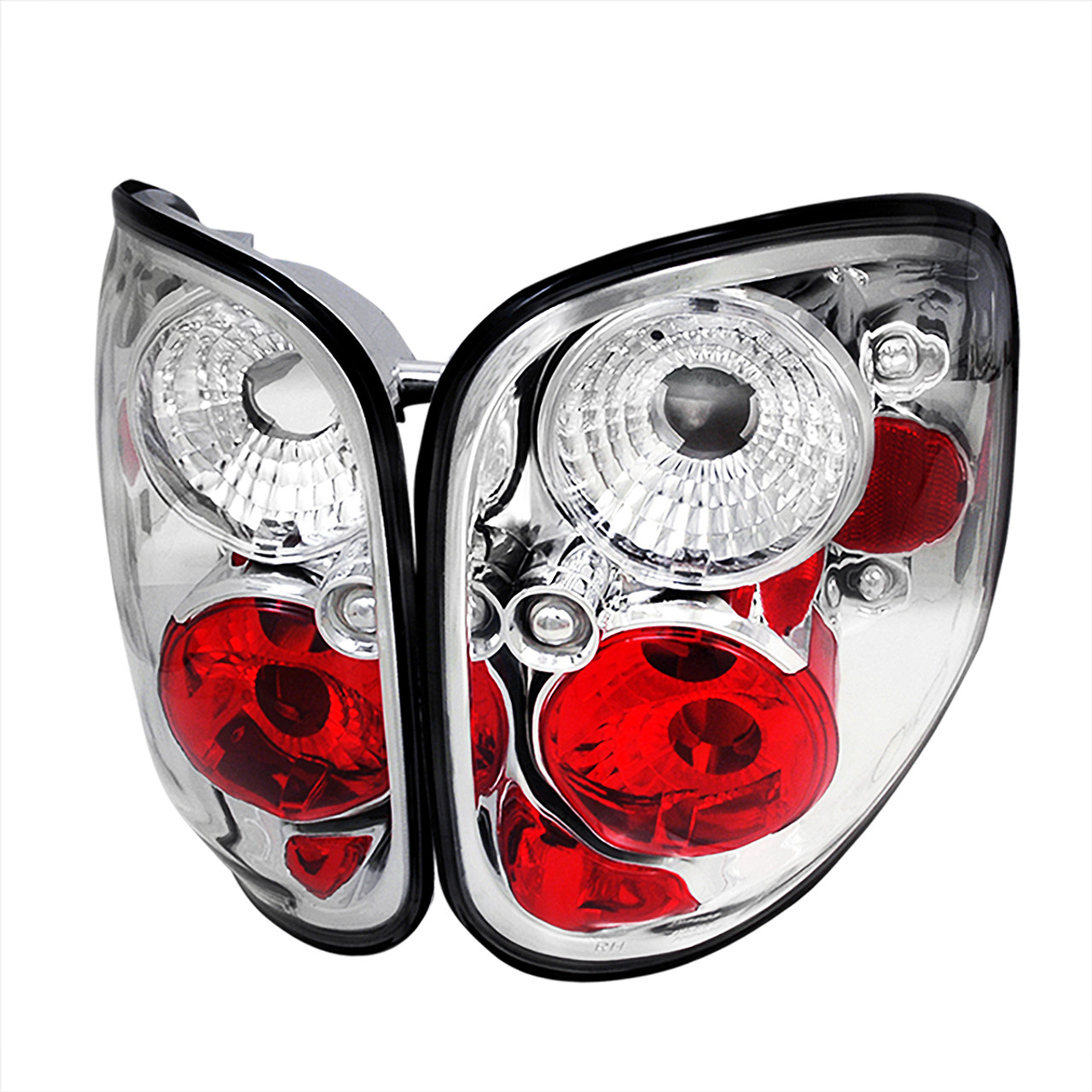 1997-2004 Ford F-150 Flareside Tail Lights (Chrome Housing/Clear