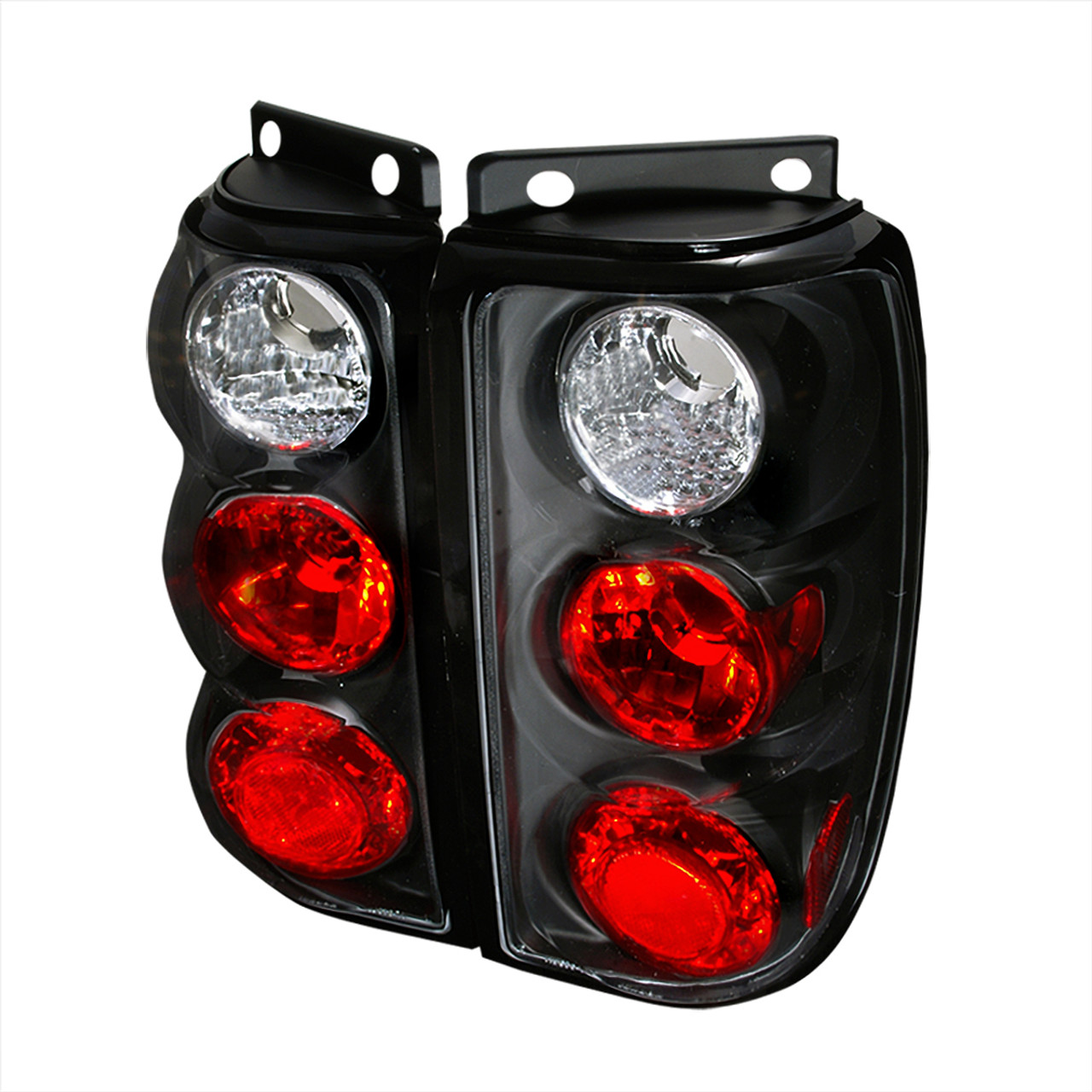 1995-1997 Ford Explorer Tail Lights (Matte Black Housing/Clear