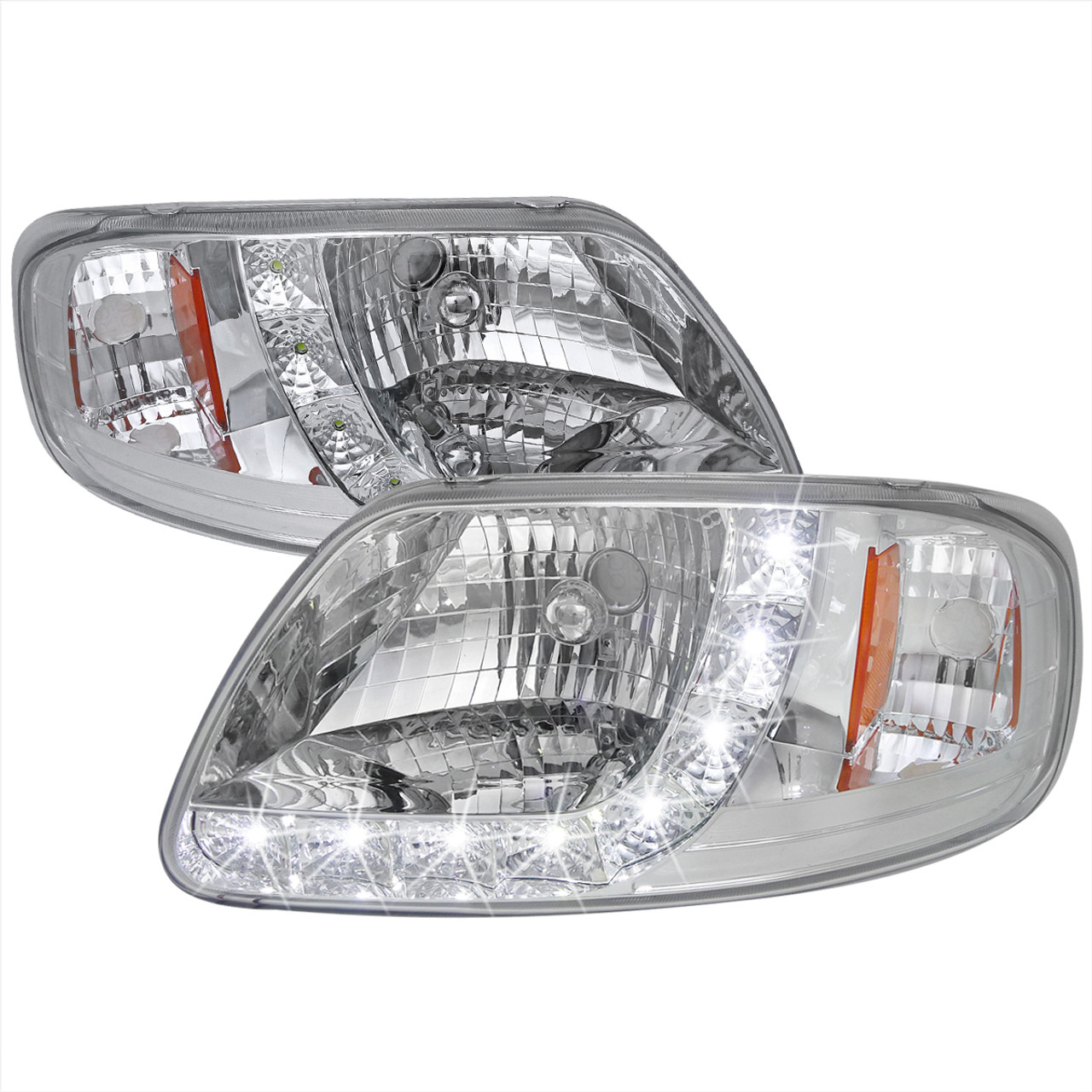 1997-2004 Ford F-150/Expedition Factory Style Crystal Headlights w