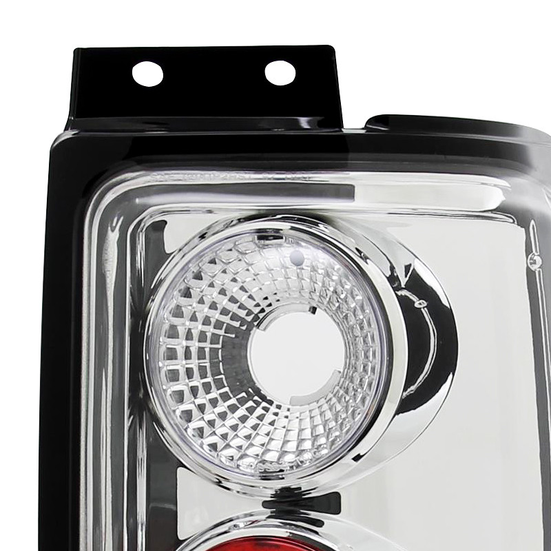 1997-2002 Ford Expedition Tail Lights (Chrome Housing/Clear Lens