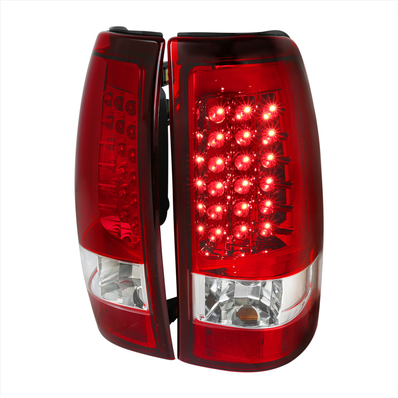 2003-2006 Chevrolet Silverado LED Tail Lights (Chrome Housing/Red