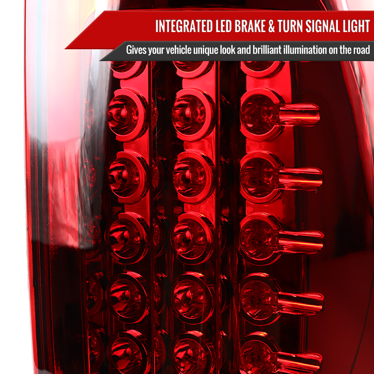 2007-2009 Dodge RAM LED Tail Lights (Chrome Housing/Red Lens