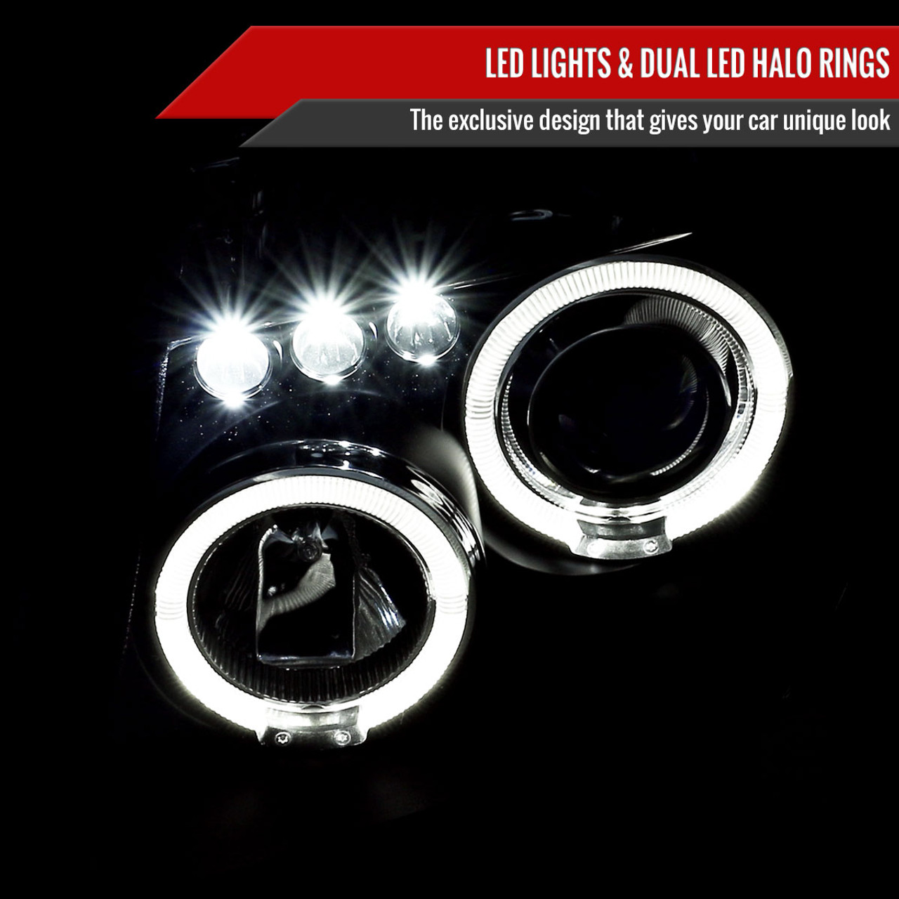 Spyder For Nissan Frontier 2005-2008 Projector Headlights Pair LED