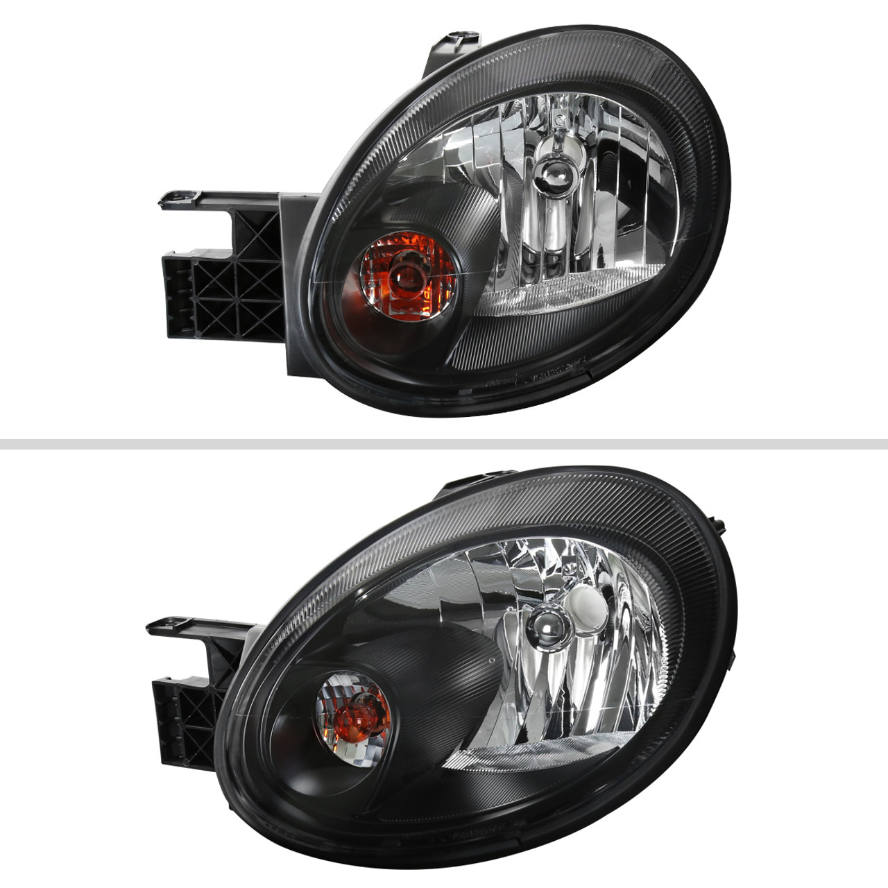 テールライト 03-05 Dodge Neon Black Dual Halo Projector Headlights