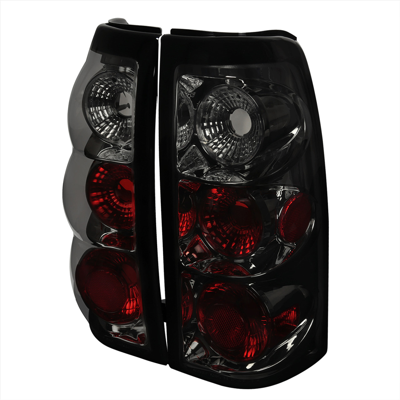 2003-2006 Chevrolet Silverado Tail Lights (Chrome Housing/Smoke