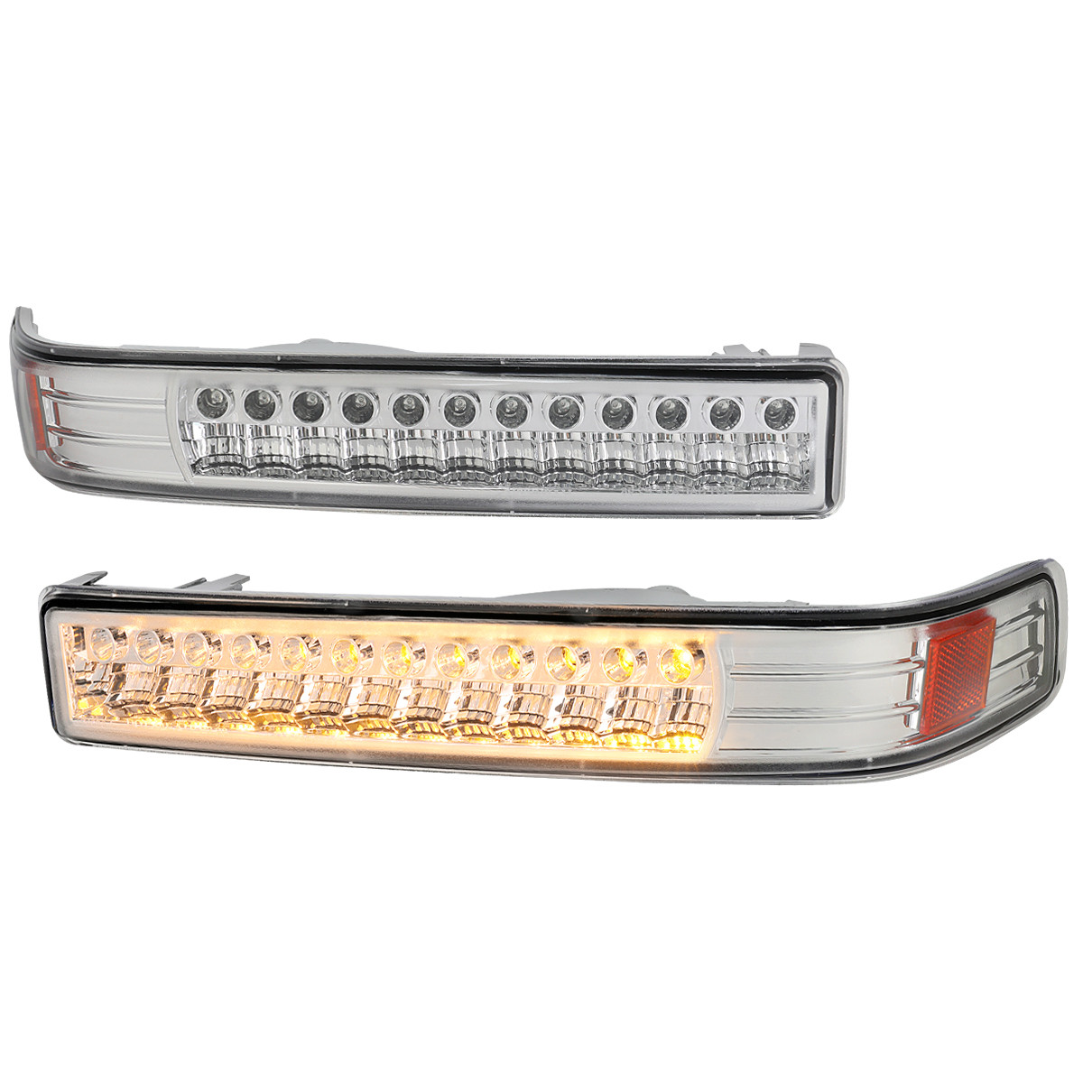1998-2004 Chevrolet S10/ GMC Sonoma LED Bumper Lights (Chrome