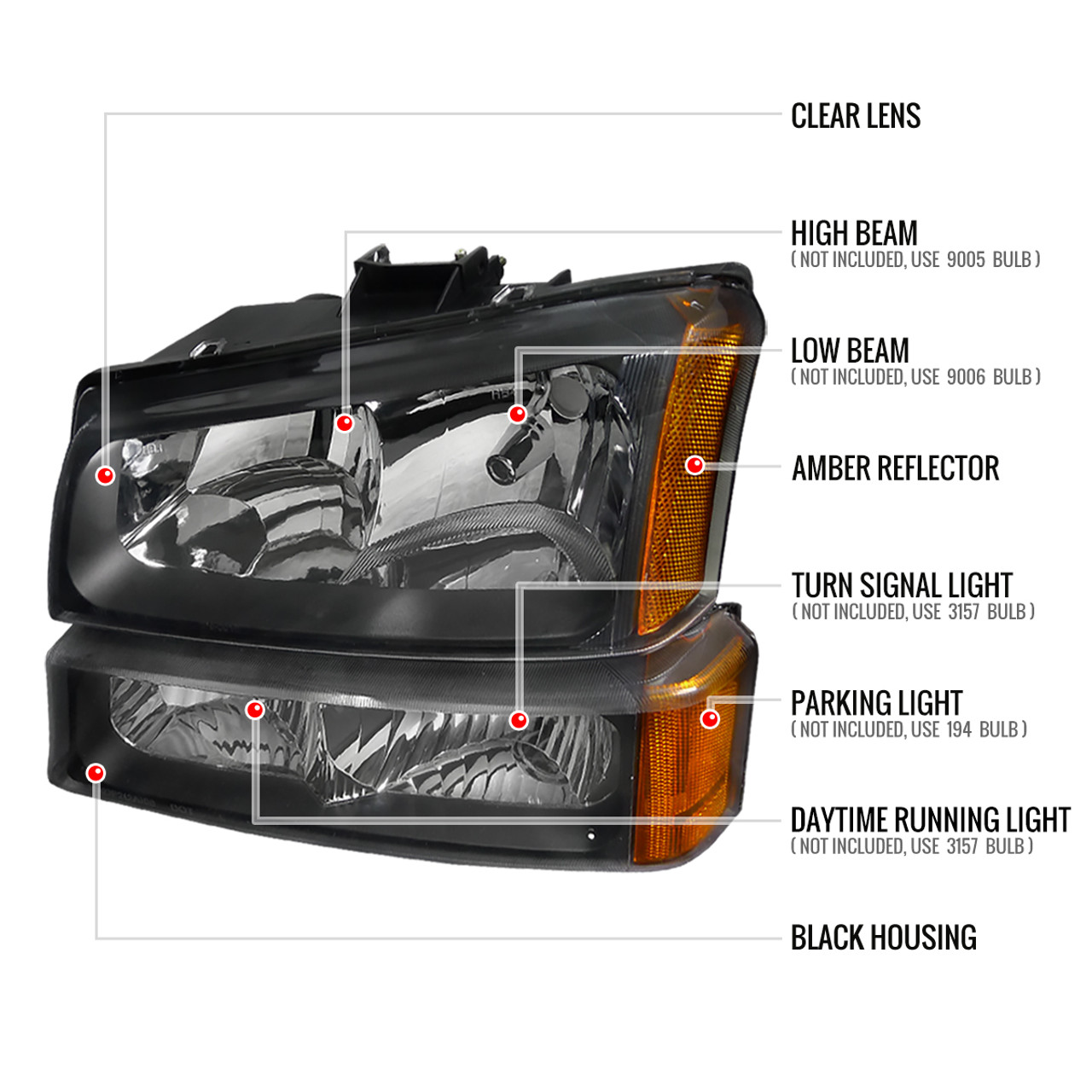 2002-2006 Chevrolet Avalanche/ 2003-2007 Silverado Factory Style