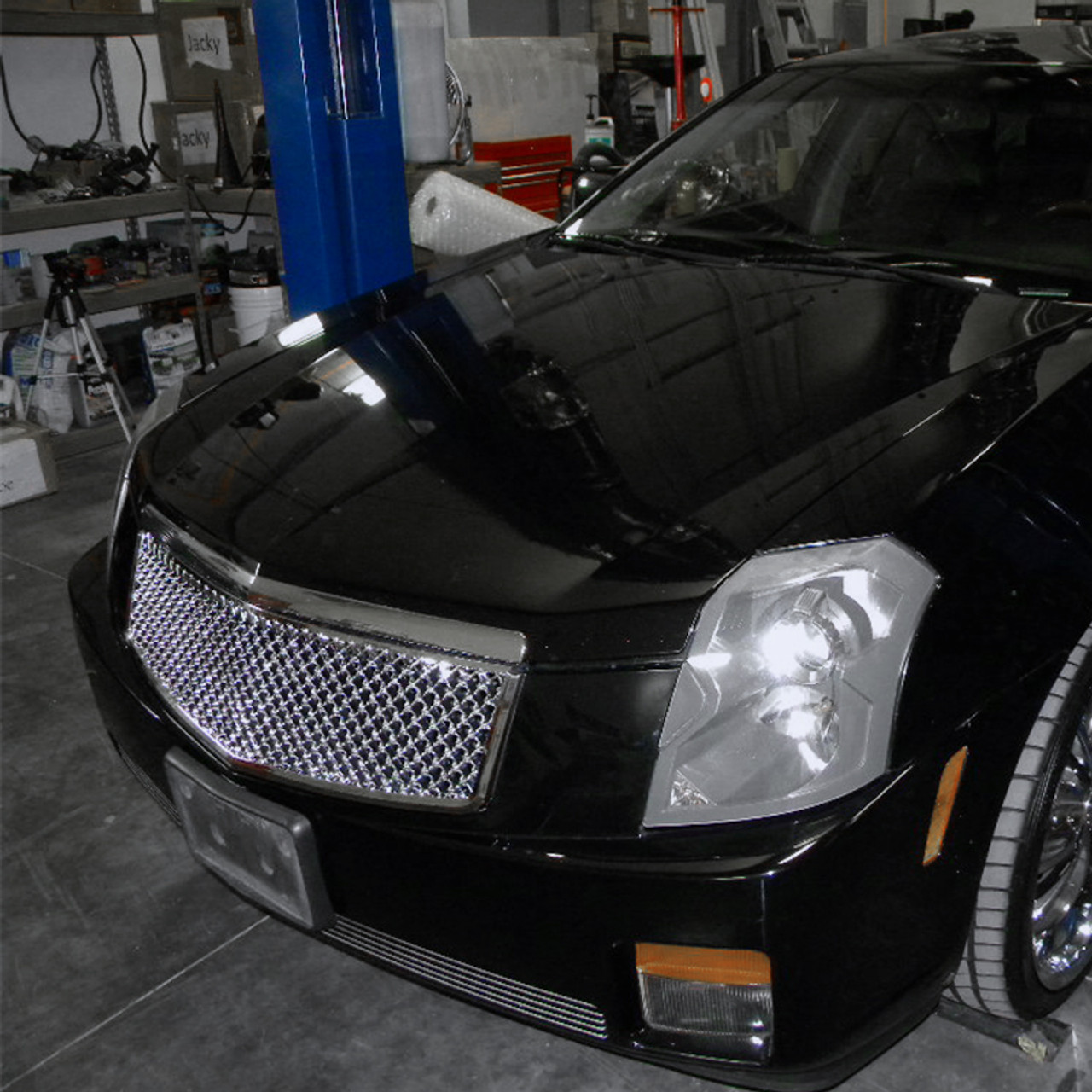 再再再..販 USグリル フィット2003-2007キャデラックCTSビレットグリルグリルコンボインサート Fits 2003-2007  Cadillac CTS