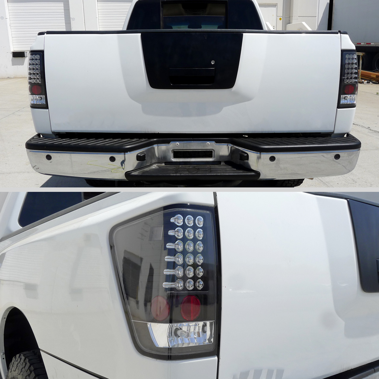 2004-2015 Nissan Titan LED Tail Lights (Matte Black Housing/Clear