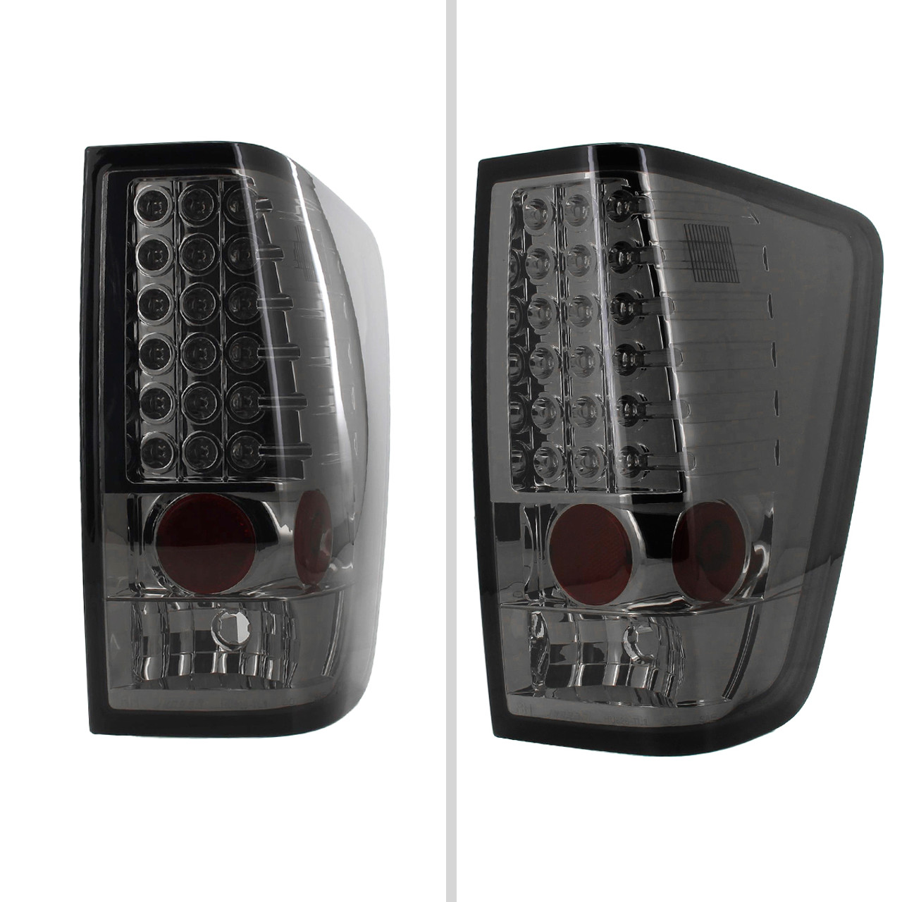 2004-2015 Nissan Titan LED Tail Lights (Chrome Housing/Smoke Lens