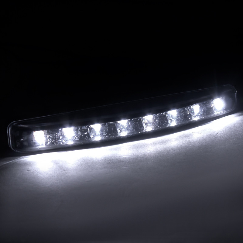 Universal 4W 8 LED 6000K Daytime Running Lights (Matte Black