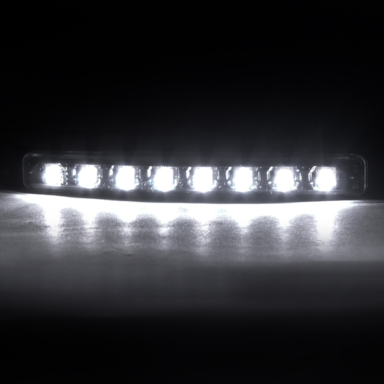 LED daytime running light set E4 R87 test mark SMOKE DRL high power black  for VW