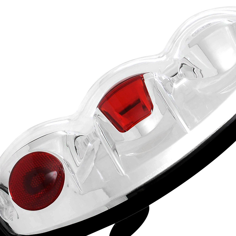 1995-1997 Ford Explorer Tail Lights (Chrome Housing/Clear Lens