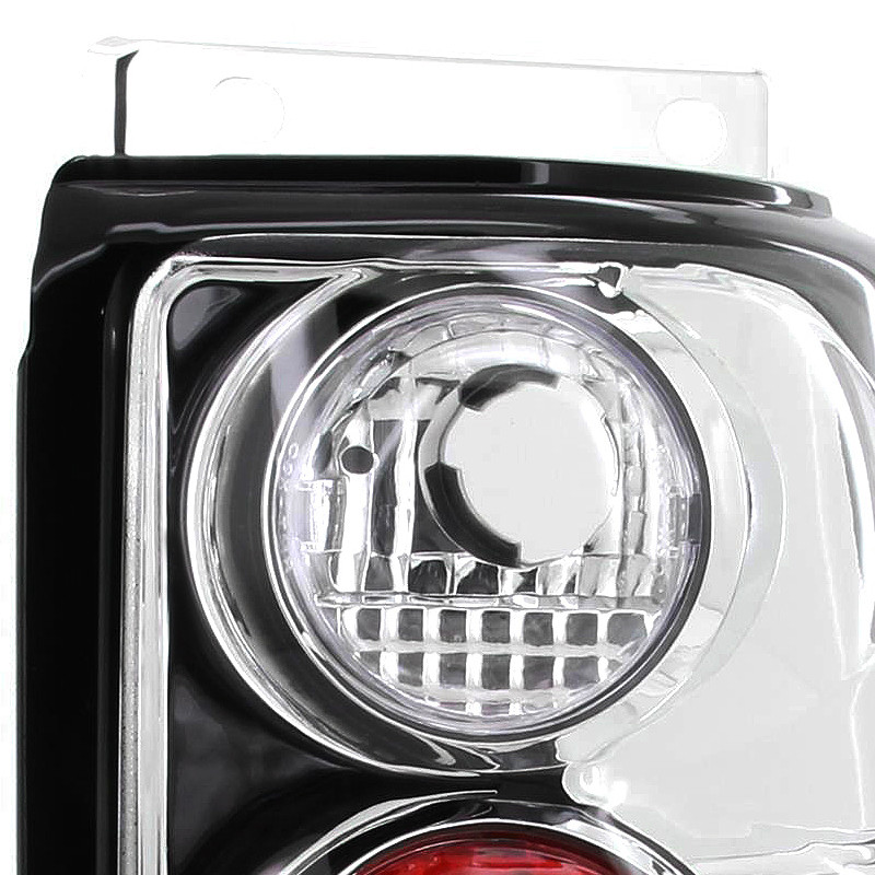 1995-1997 Ford Explorer Tail Lights (Chrome Housing/Clear Lens