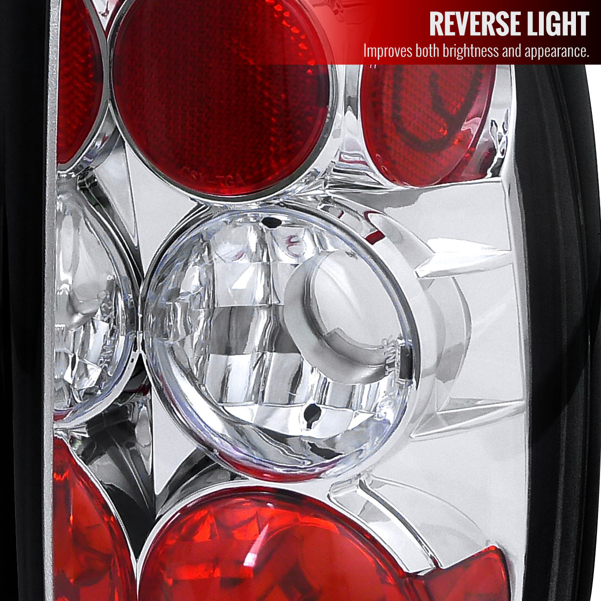 1997-2004 Dodge Dakota Tail Lights (Chrome Housing/Clear Lens