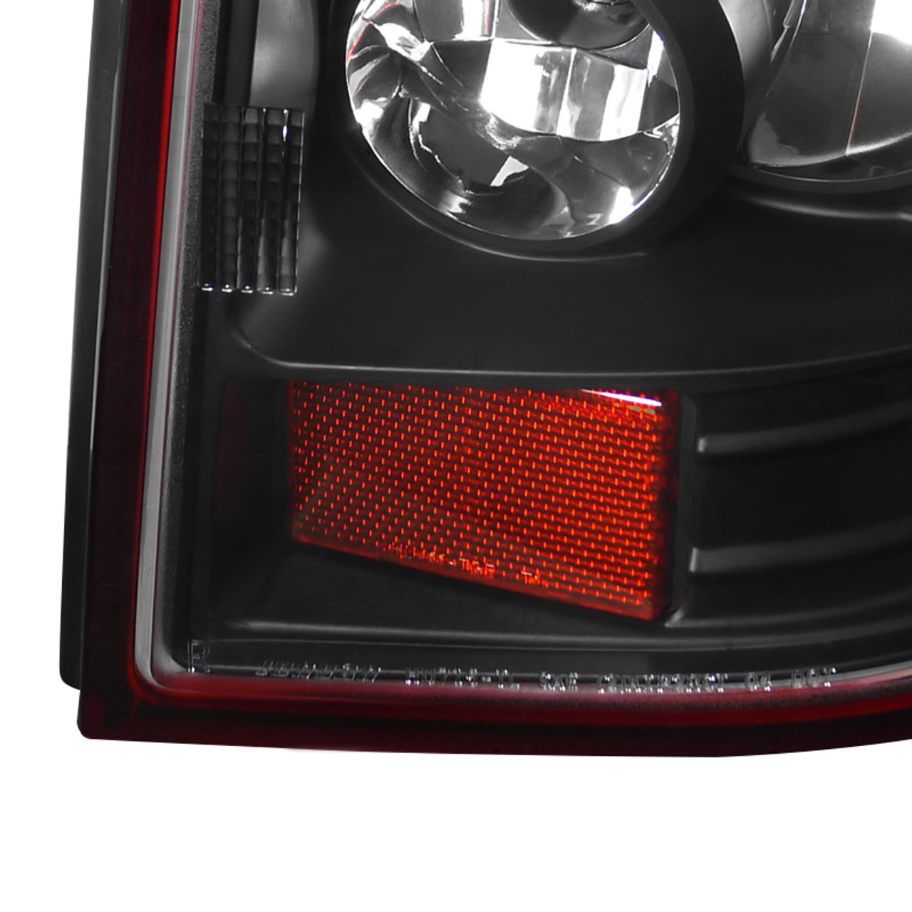 2005-2008 Dodge Magnum Tail Lights (Matte Black Housing/Red Clear