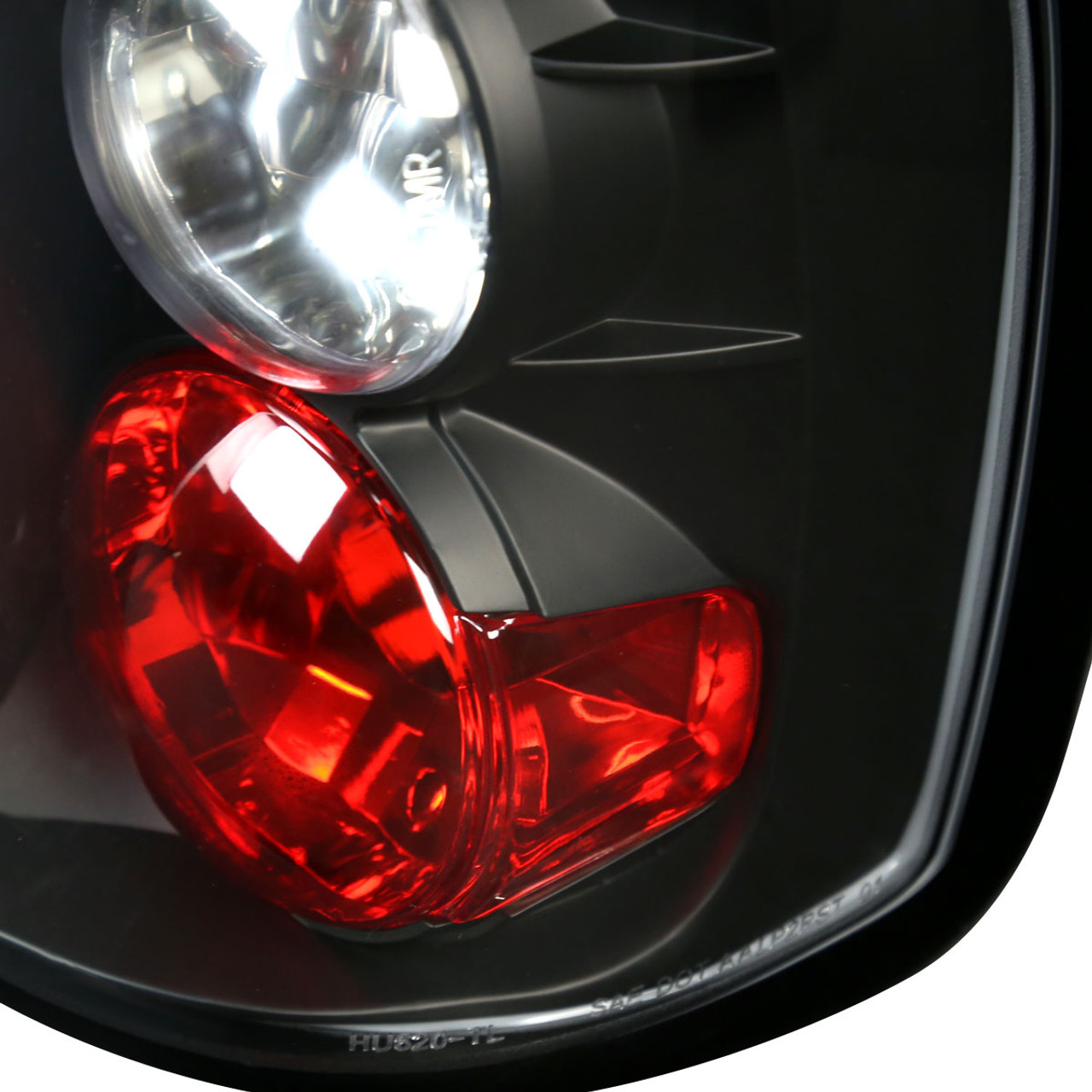 1997-2004 Dodge Dakota Tail Lights (Matte Black Housing/Clear Lens