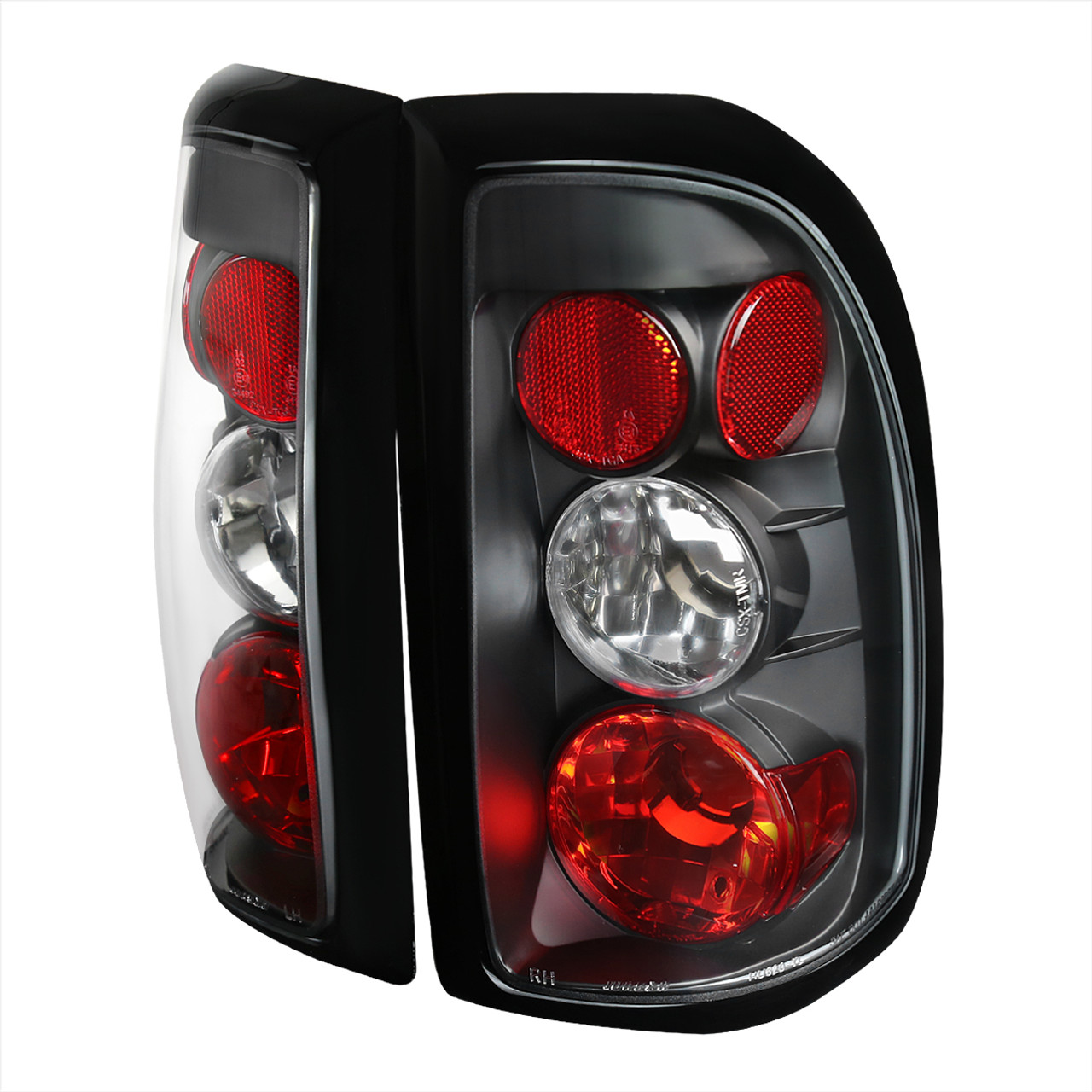 1997-2004 Dodge Dakota Tail Lights (Matte Black Housing/Clear Lens