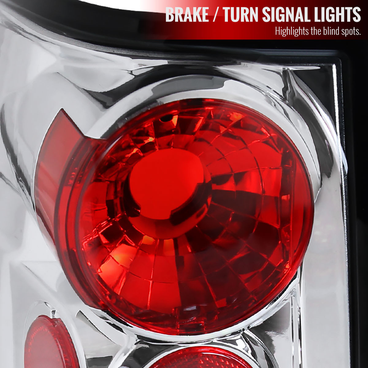 2003-2006 Ford Expedition Tail Lights (Chrome Housing/Clear Lens