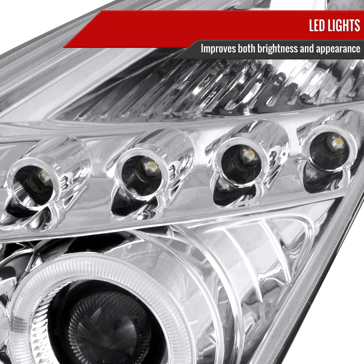 2000-2005 Toyota Celica Dual Halo Projector Headlights (Chrome