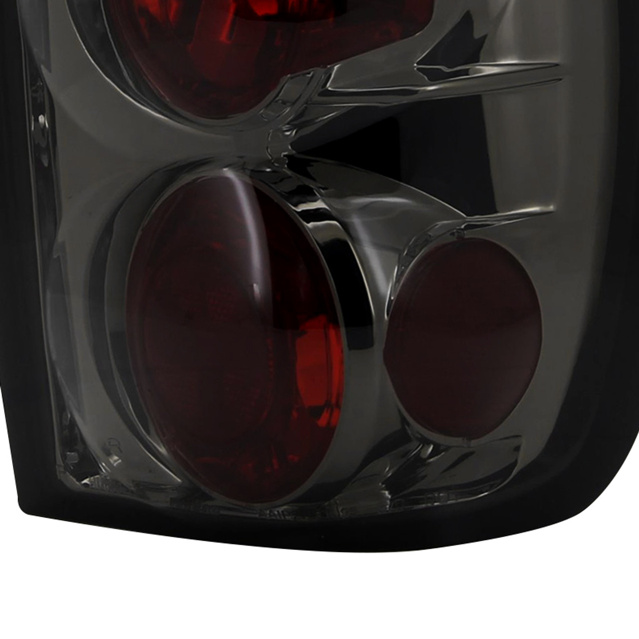 1995-1997 Ford Explorer Tail Lights (Chrome Housing/Smoke Lens