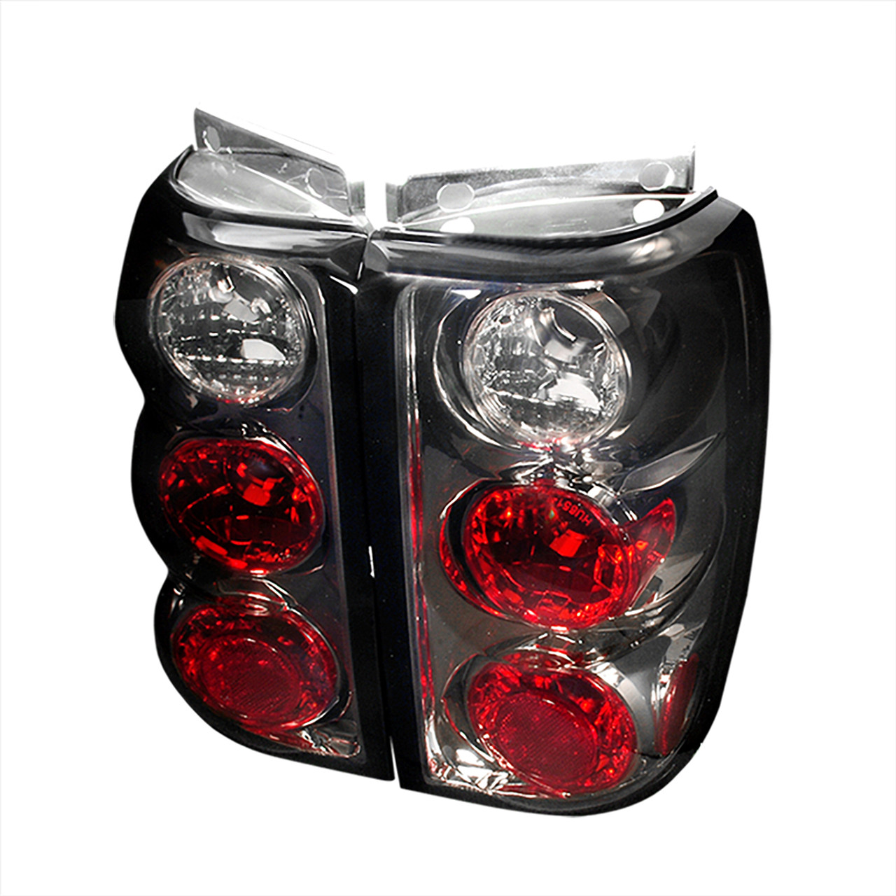 1995-1997 Ford Explorer Tail Lights (Chrome Housing/Smoke Lens