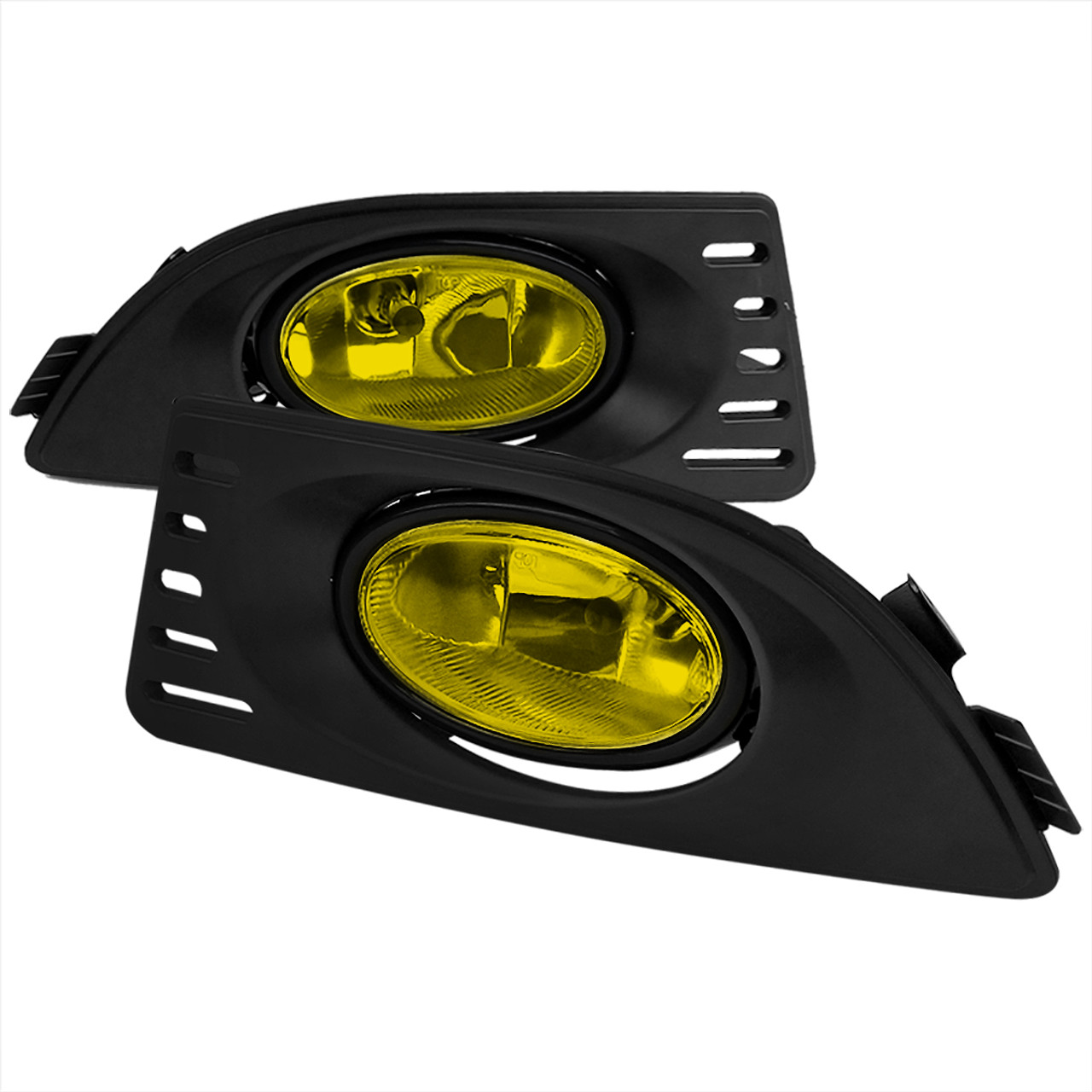 2005-2007 Acura RSX H11 Fog Lights Kit (Chrome Housing/Yellow Lens