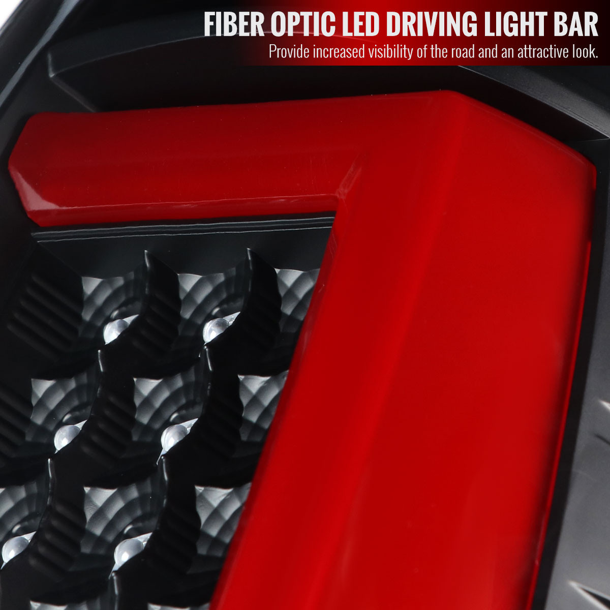 Pair Of LED Tube Tail Lights For 2003-2006 Chevy Silverado – Red Housing, Clear Lens, Direct Fit