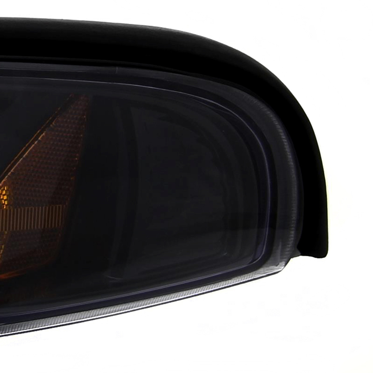 1994-1998 Ford Mustang 1PC Crystal Headlights w/ Amber Reflectors