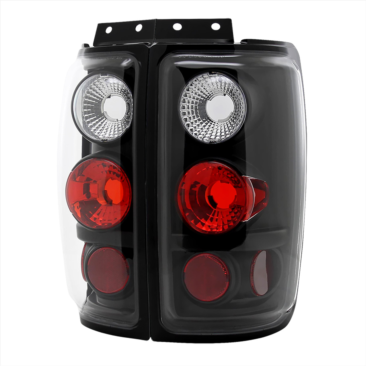 1997-2002 Ford Expedition Tail Lights (Matte Black Housing/Clear