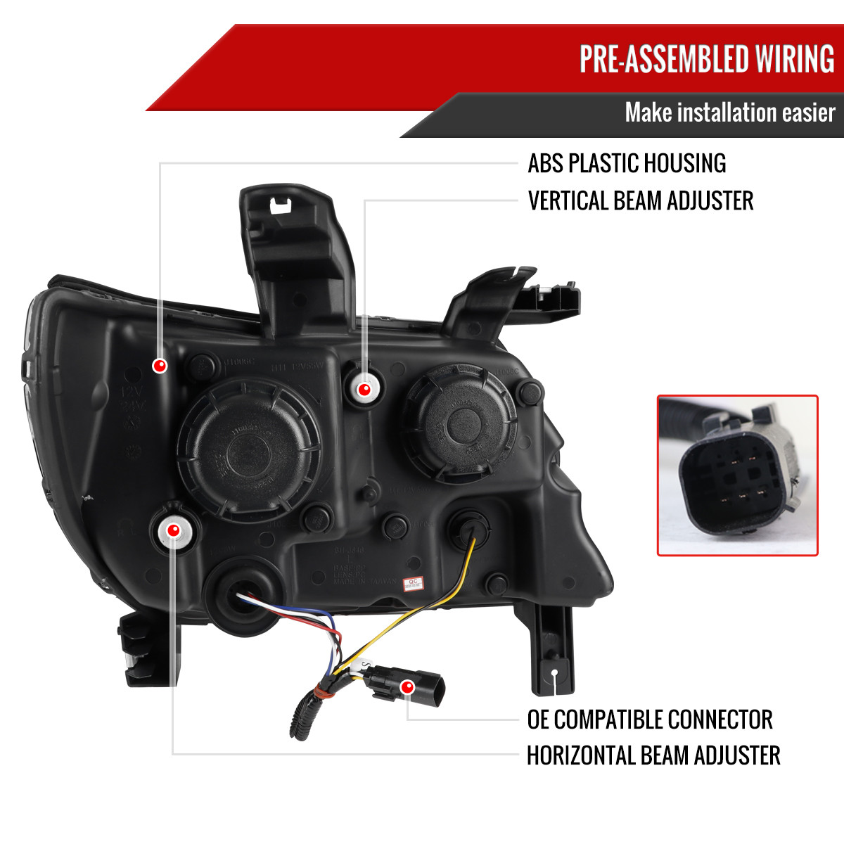 2015-2022 Chevrolet Colorado LED Bar Projector Headlights (Chrome